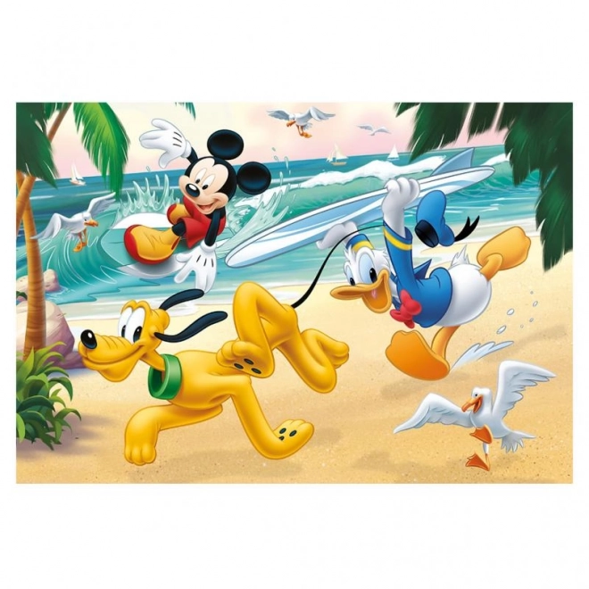 Dino puzzle sportoló Mickey és barátai 2x77 darabos