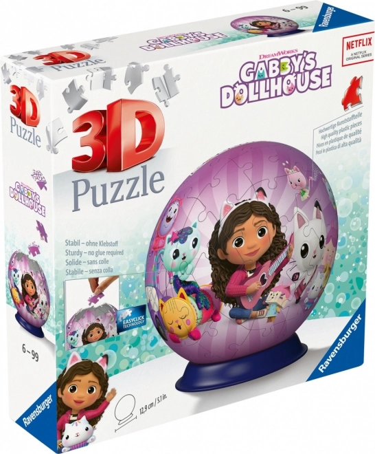3D puzzleball Gabi varázslatos házikója 72 darabos RAVENSBURGER