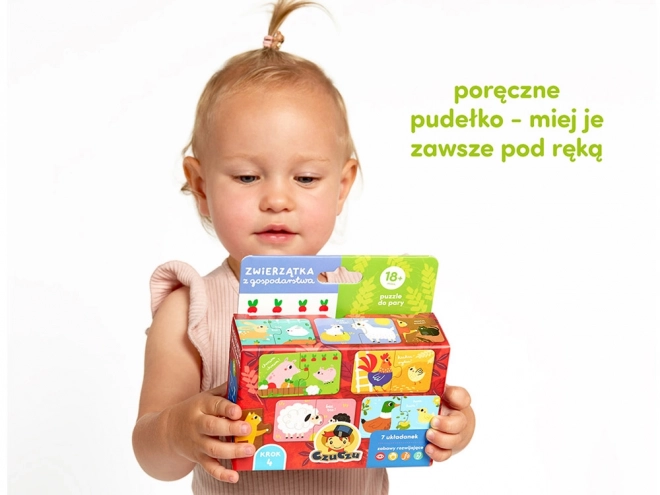 Állatok a gazdaságból párosító puzzle