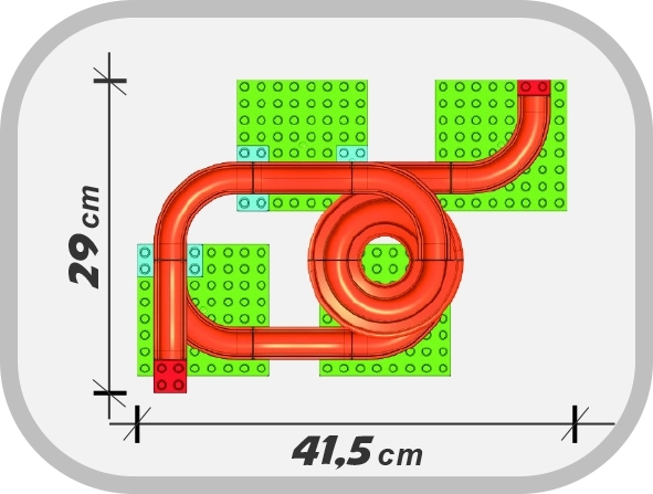 Androni UNICO plus közepes golyópálya - 62 darab