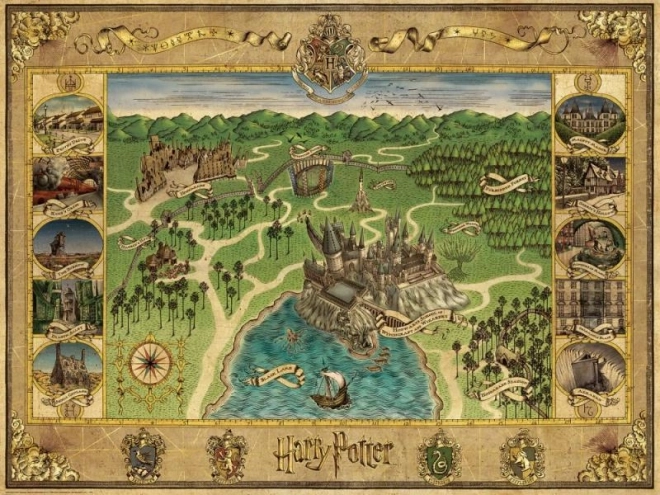 Harry Potter: Roxfort térkép puzzle 1500 darabos