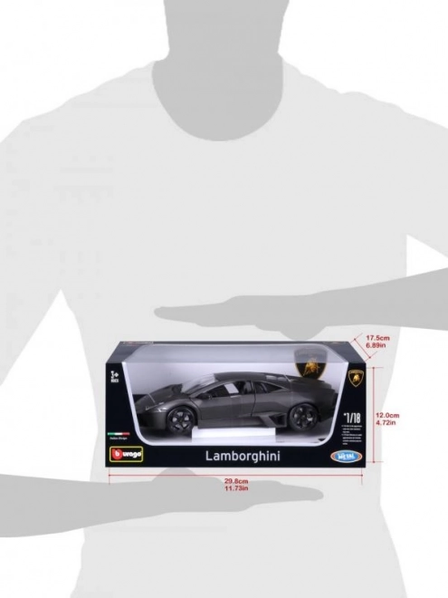 Bburago 1:18 lamborghini reventón fém autó - szürke