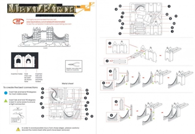 3D puzzle toronyhíd fém föld