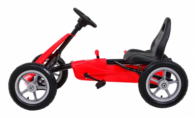 STAR pedálozható gokart gyerekeknek 3+ Piros + állítható ülés + felfújható kerekek