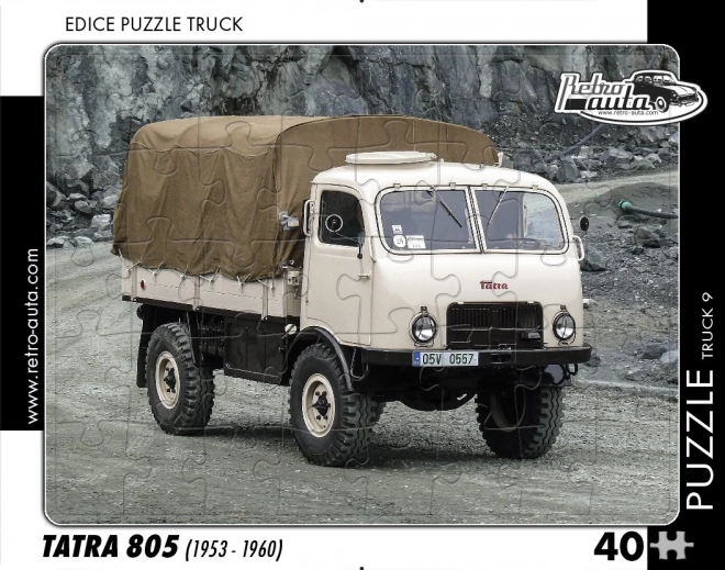 retro autók puzzle teherautó tatra 805 (1953-1960) 40 darabos