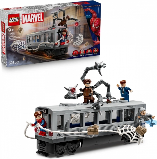 Pókember vs Doktor Oktopusz - jelenet a metrón LEGO Super Heroes