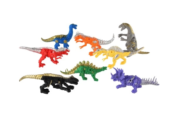 Színes, 8 darabos dinoszaurusz készlet a fantáziadús játékhoz