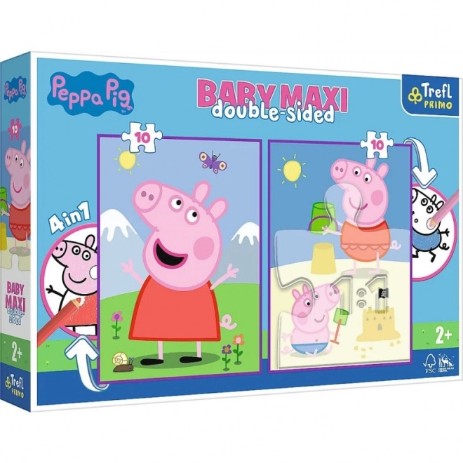 Kettős puzzle Peppa malac - Jó reggelt