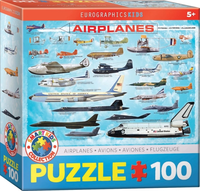 Eurographics repülőgép puzzle 100 darabos