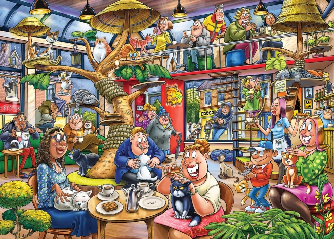 Jumbo Puzzle Wasgij Rejtély: Macskás őrület 1000 darab