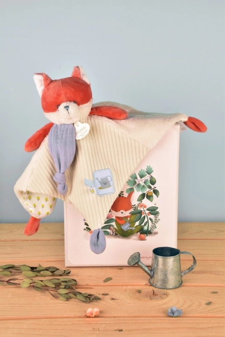 Doudou ajándékszett plüss alvóka róka Rozmarýn 27 cm