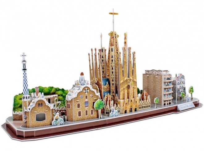 3D puzzle cityline barcelona