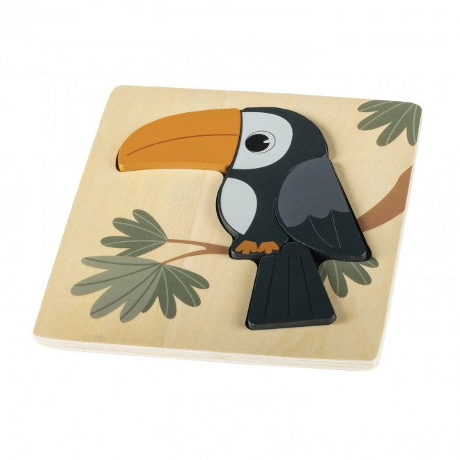 Kis felfedező állatos fa puzzle - Toucan