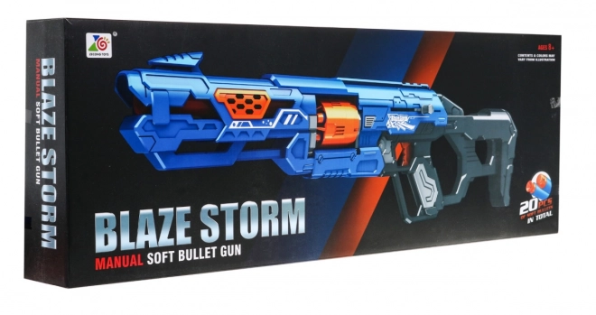 Blaze Storm manuális gyerek puska 8+ mechanizmussal és hab lövedékekkel