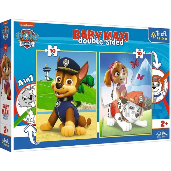 Paw Patrol kétszeres maxi puzzle - Chase, Marshal és Sky