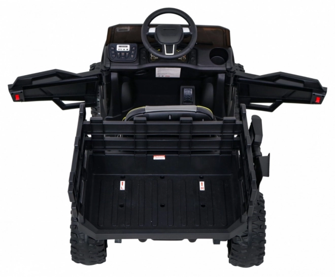 Farm pick-up gyerekeknek fekete + távirányító + csomagtartó + lapát + EVA + MP3 LED