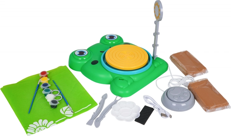 Játékos béka dizájn és teljes felszereltség