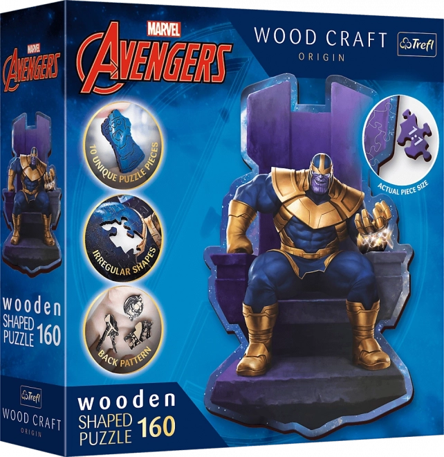 Thanos a trónon puzzle - fa kézműves eredeti 160 darabos