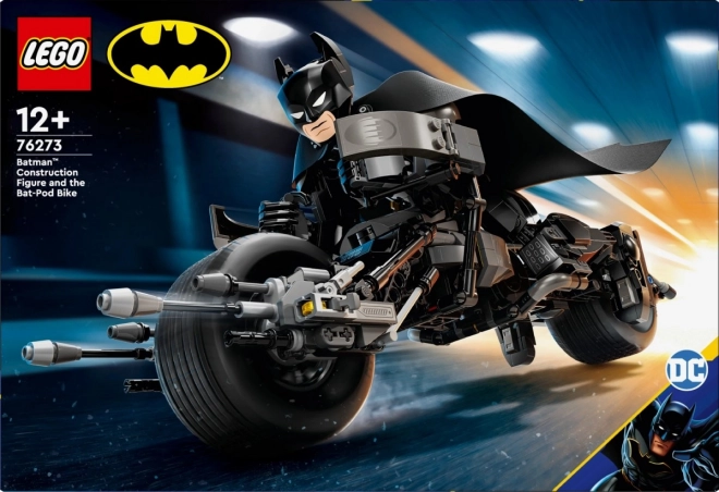 Batman és Bat-Pod motorkerékpár összerakható figura