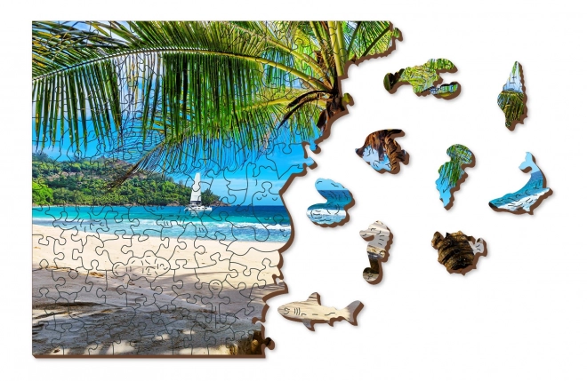 Fa puzzle Paradise Island Plázs, Karib-tenger