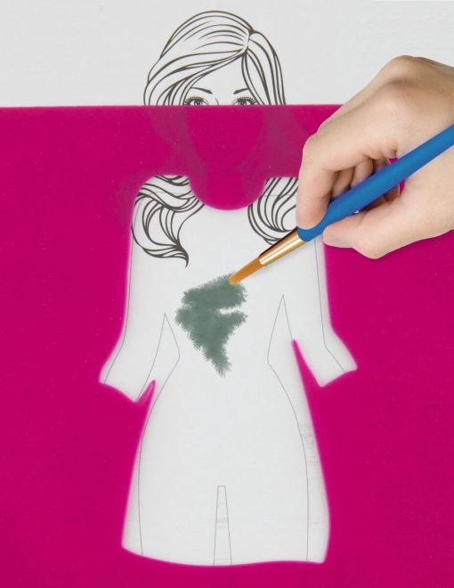 Divattervező kreatív készlet 36 lap + sablon + matricák