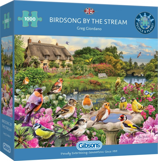 Gibsons madárcsicsergés a pataknál puzzle 1000 darabos