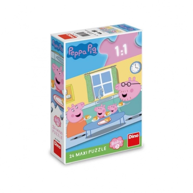 Dino puzzle Peppa malac ebéd maxi 24 darabos