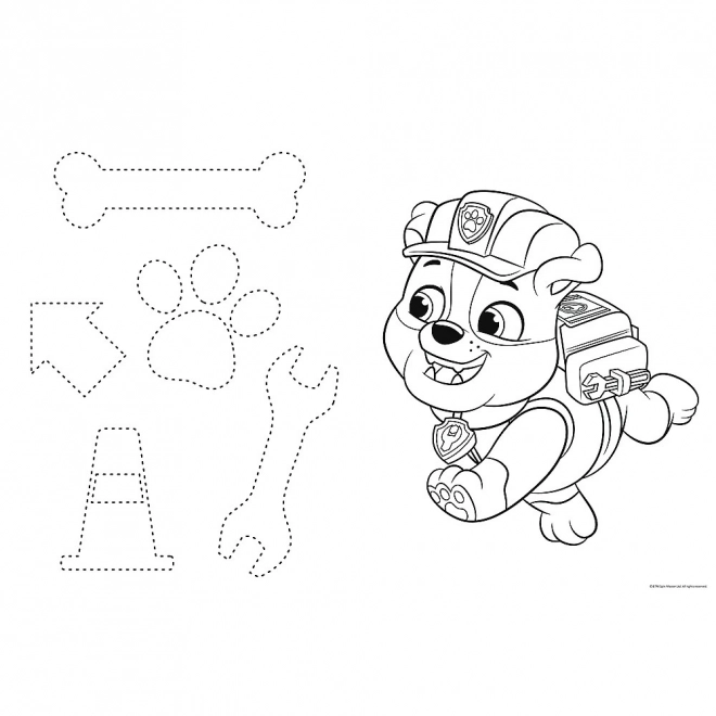 Kétszínű PAW Patrol óriás puzzle - 15 darab