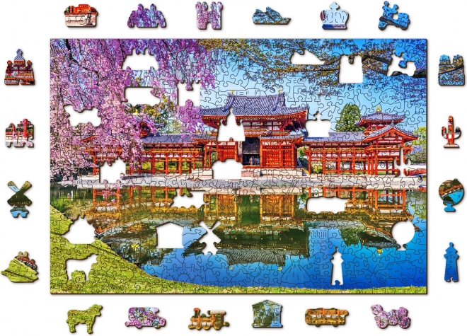 Fa puzzle Byodo-in templom, Kyoto, Japán