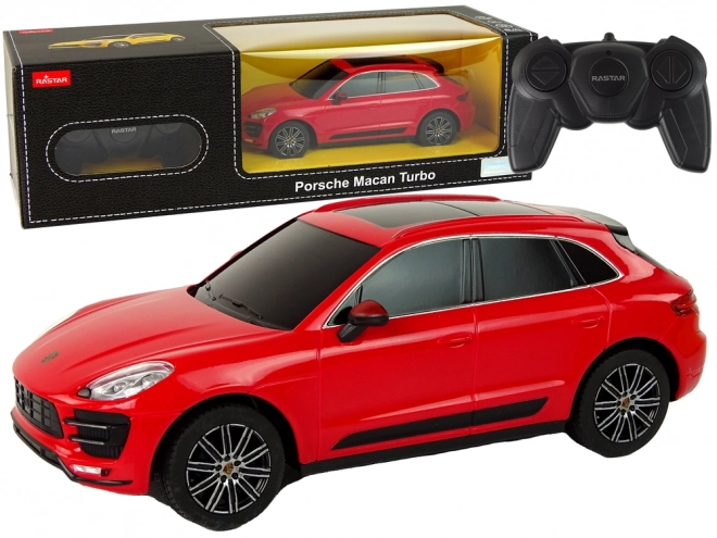 Autó R/C Porsche Macan Turbo 1:24 Rastar Rastar – Red