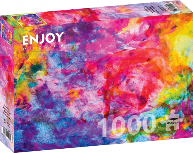 Színes absztrakt olajfestmény Puzzle 1000 darabból