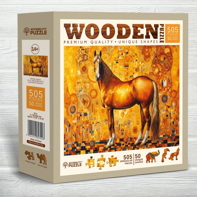 Wooden City bécsi ló fa puzzle 505 darabos