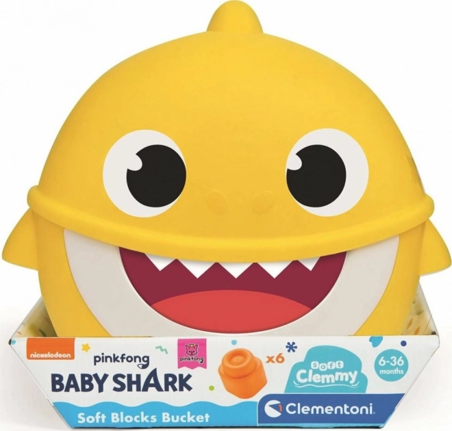 Clemmy Baby Shark puha építőkocka szett