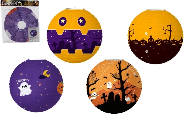 halloween papír lámpás gömb 30 cm