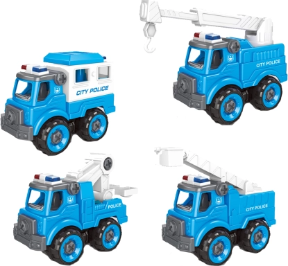 Csavaros rendőrségi kisautó 11 cm