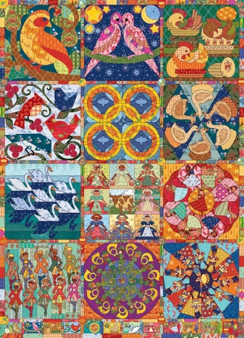 Karácsonyi Takarók Puzzle 1000 darabos - Cobble Hill