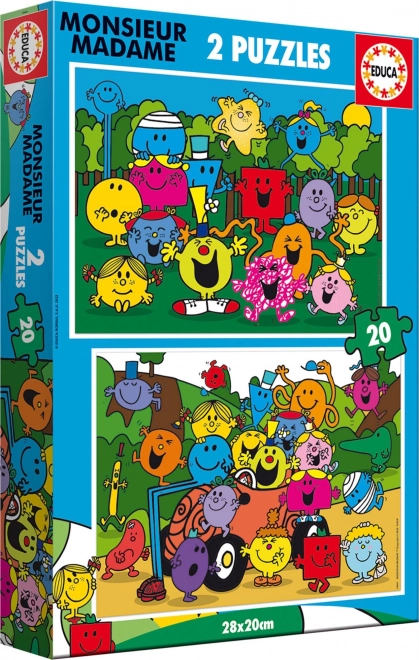 Educa monsieur madame 2x20 darabos puzzle készlet