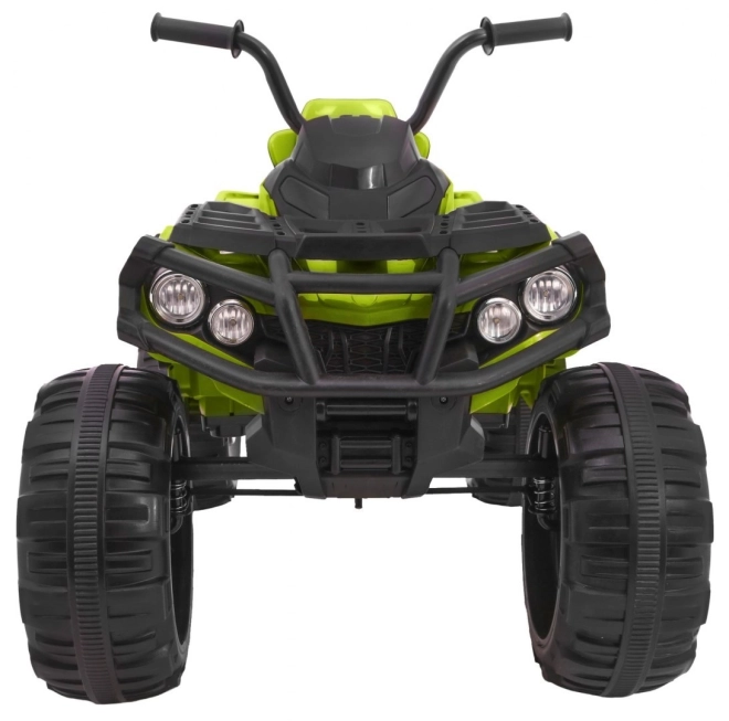 Gyermek akkumulátoros négykerekű zöld + EVA kerekek + MP3 rádió + LED + lassú start