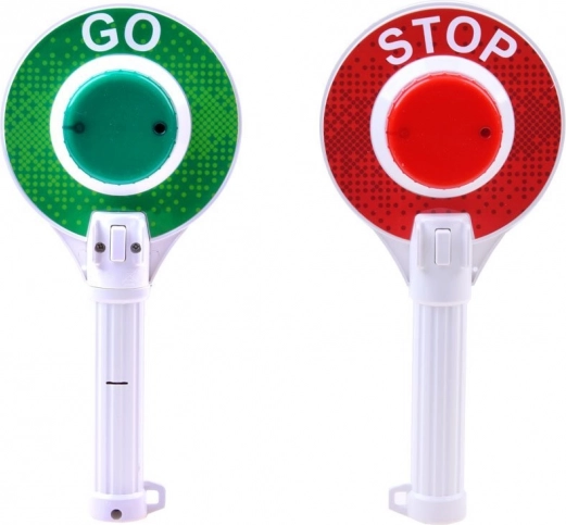Kétoldalas STOP/GO jelzőtárcsa