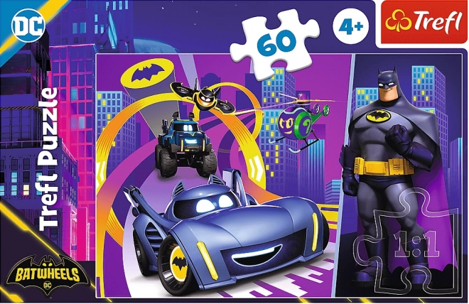 Trefl puzzle batman és batwheels 60 darabos