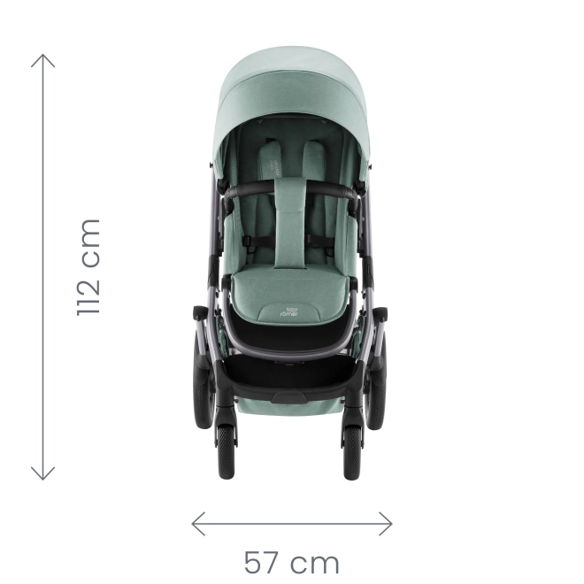 Gyermek babakocsi szett Smile 5Z + mózeskosár + autósülés Baby-Safe Pro Style, Jade Green