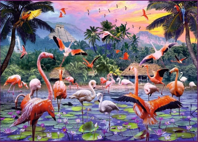 Ravensburger pink flamingók puzzle 1000 darabos