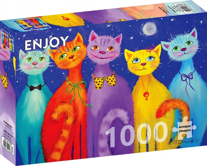 Mosolygós macskák puzzle 1000 darabos