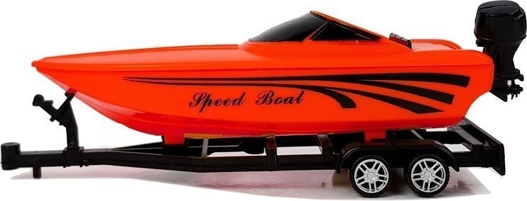 Piros csónak vízi kalandokhoz