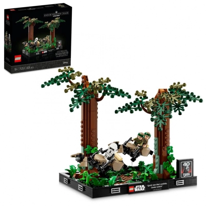 LEGO Star Wars dioráma: üldözés Endor erdeiben