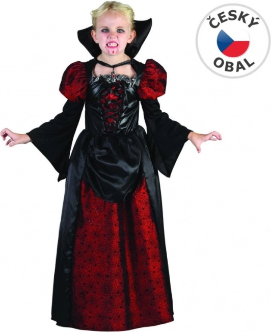 Jelmezbáli vámpírlány ruha lányoknak 110 - 120 cm