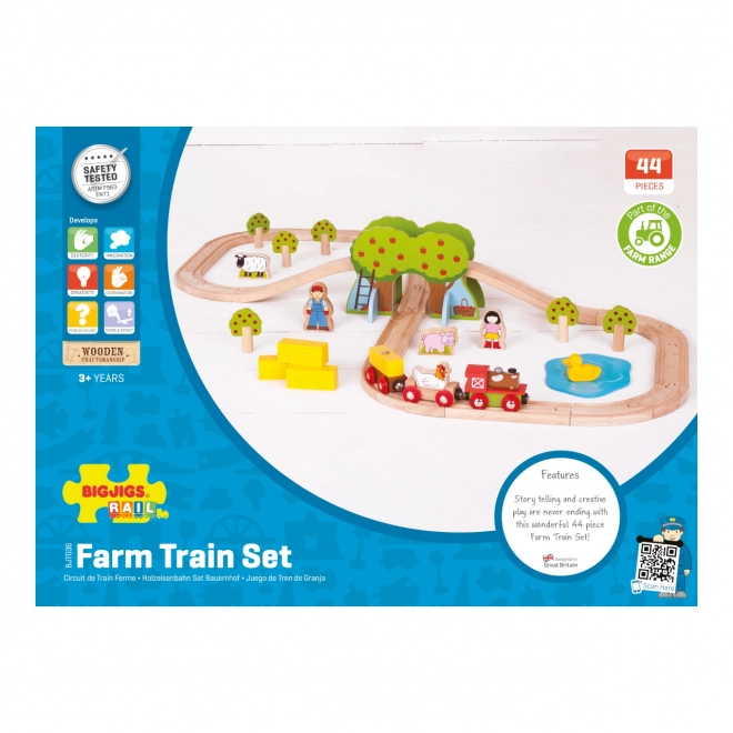 Bigjigs Rail fa vonat pálya farm