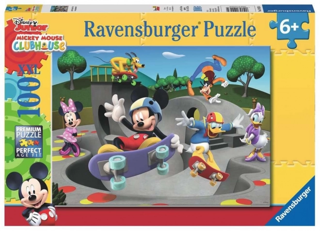 Mickey és Minnie gördeszkapark puzzle 100 darabos