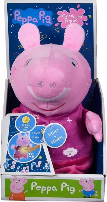 Peppa malac 2 az 1-ben plüss altató, zenélő + világító, rózsaszín, 25 cm