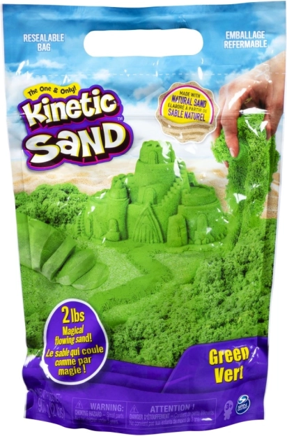 Kinetic Sand zöld formázható homok 0,9 kg